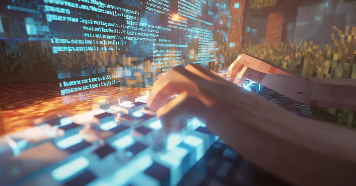 A Minecraft player typing a unique username on a glowing game interface