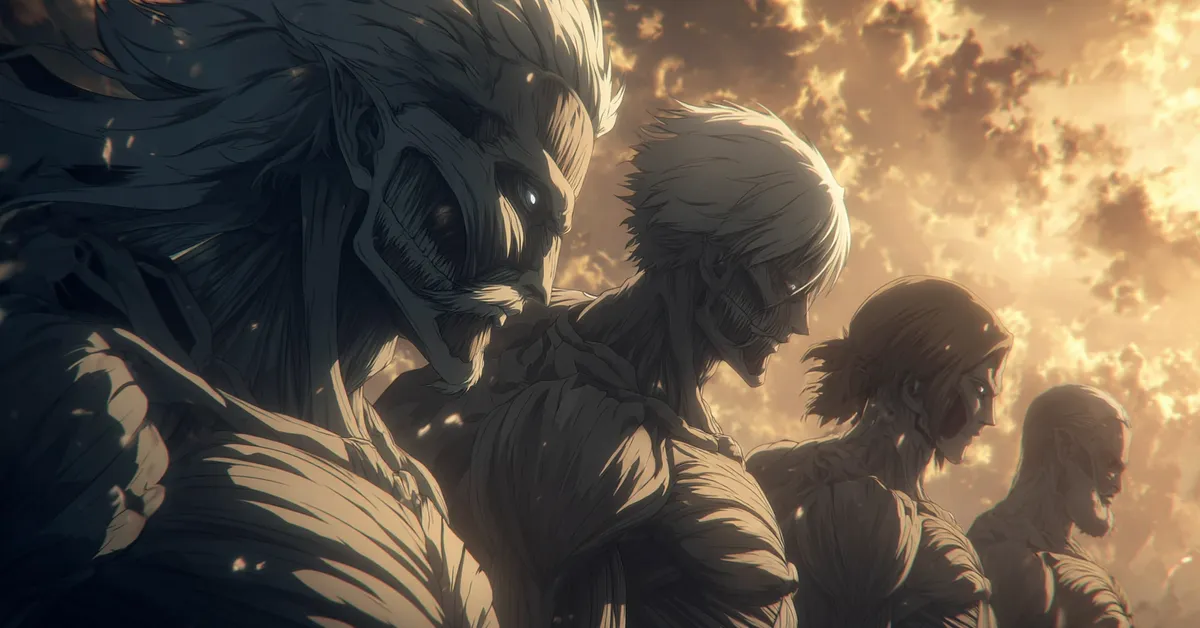 various titan shifters standing together in attack on titan world