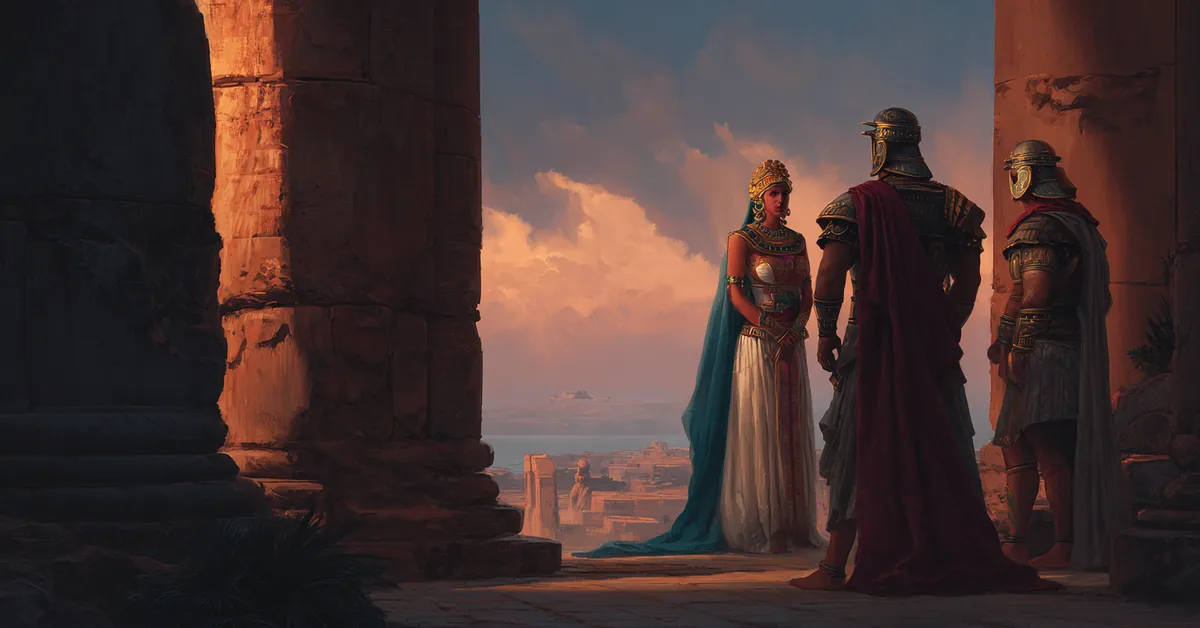 envoy standing before caesar delivering a formal message for act 3 scene 12