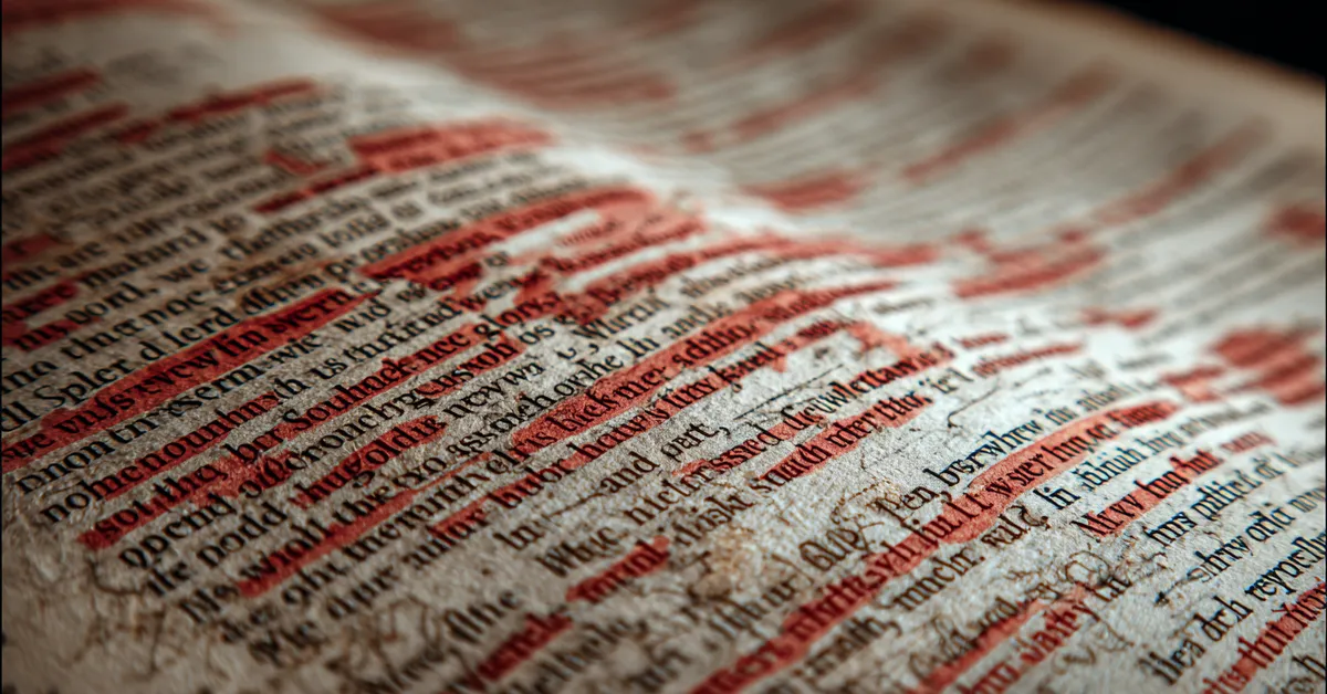 closeup of highlighted lines from Alls Well That Ends Well with challenging Shakespeare vocabulary marked for study