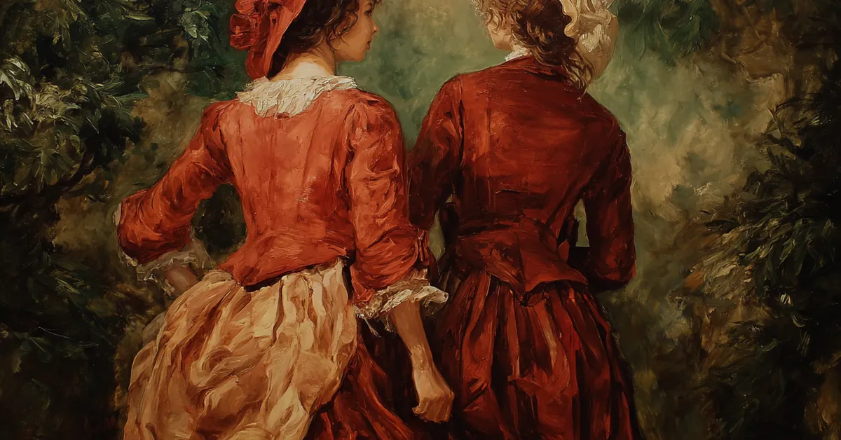 rosalind and celia preparing to leave the court dressed for exile in act 1 scene 3