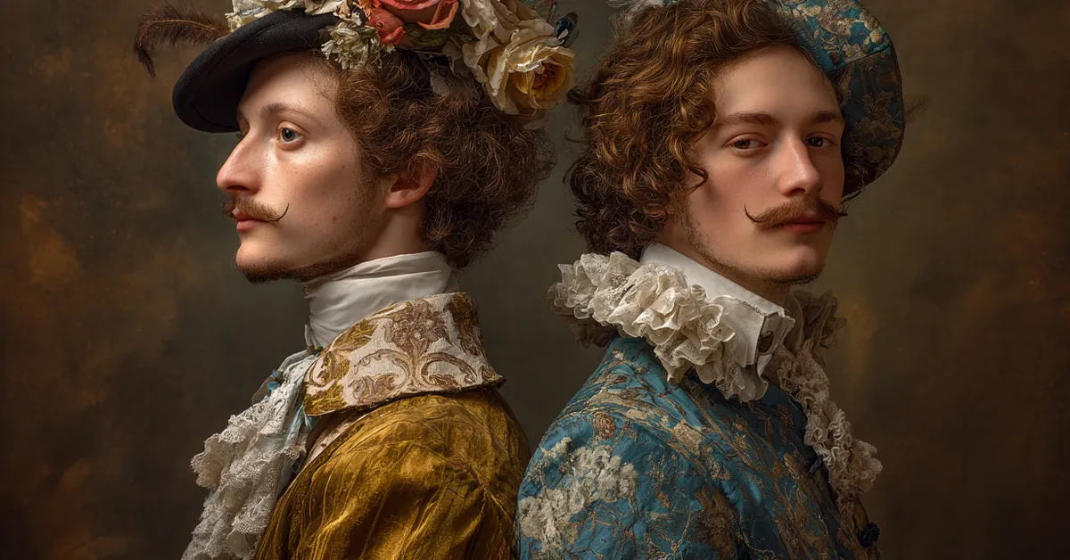 illustrated portraits of main characters side by side for matching in the as you like it cast