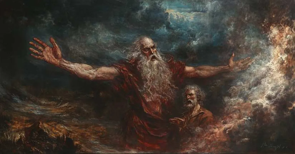 dramatic depiction of king lear amidst turmoil and betrayal in act 3