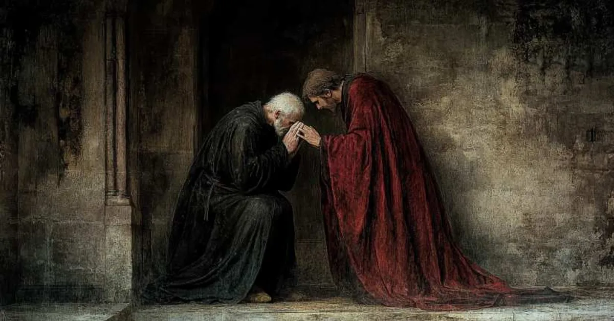 cordelia reuniting tenderly with the frail king lear