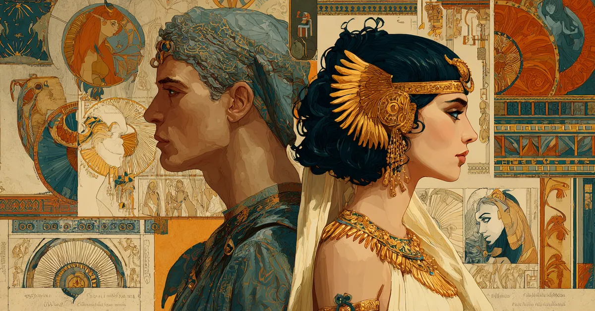 illustrated sheet showing metaphors similes and imagery examples tied to antony and cleopatra