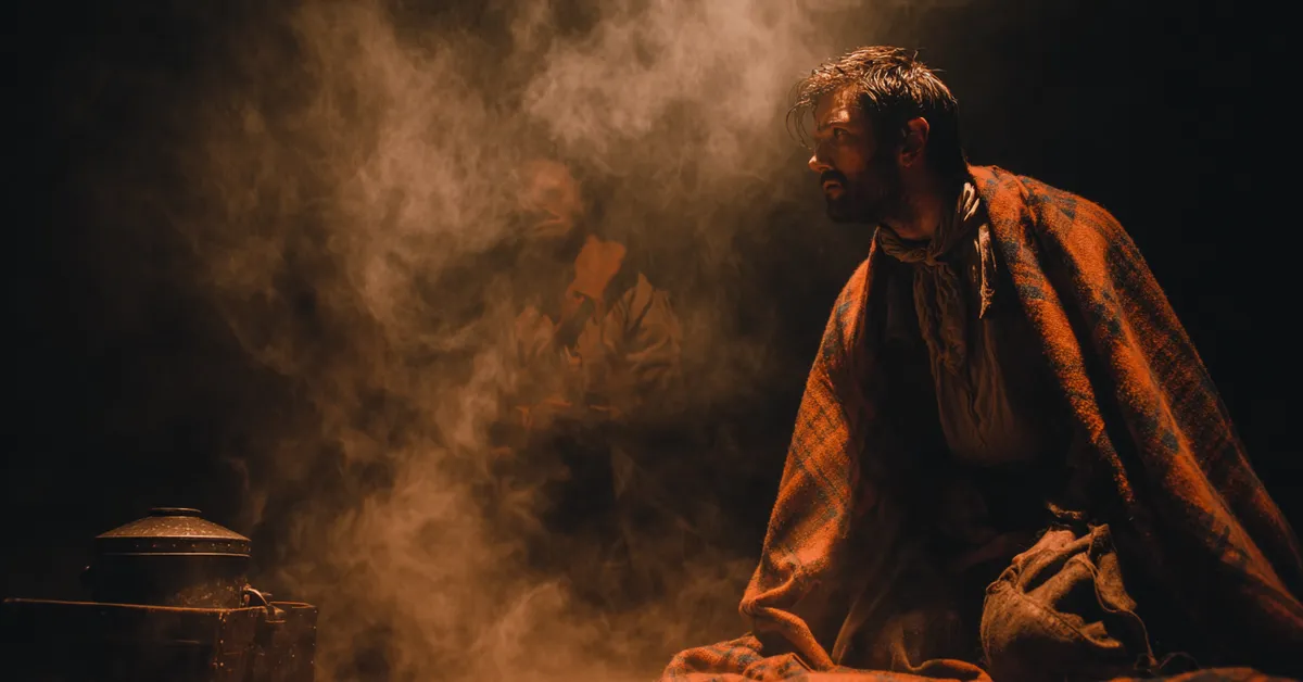 Macduff in a remote refuge receiving grave news capturing Macbeth Act 4 Scene 3