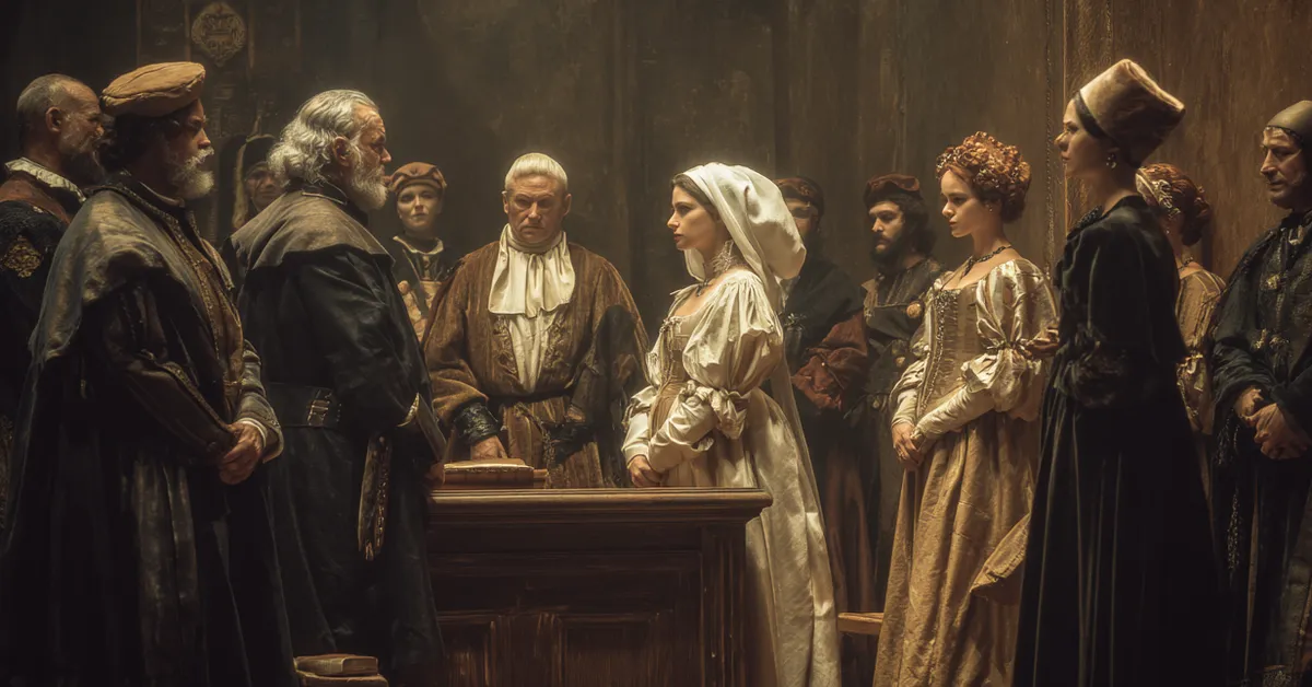 The court restored to order as couples unite and mercy is proclaimed in Act 5 Scene 2 of Measure For Measure