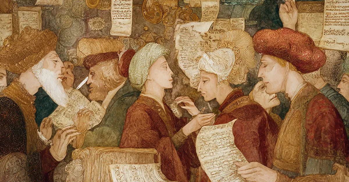 Aged manuscript showing Shakespearean economic and legal vocabulary from The Merchant Of Venice