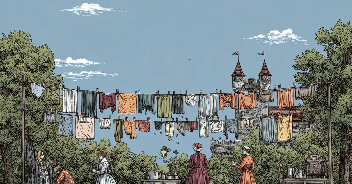 Hero and Margaret preparing dresses and jokes for the wedding in Act 3 Scene 4