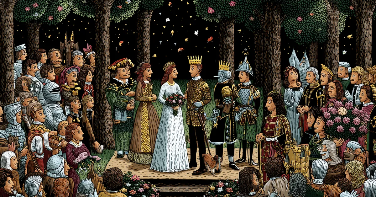 Claudio publicly accusing Hero at the wedding altar as chaos breaks out in Act 4 of Much Ado About Nothing