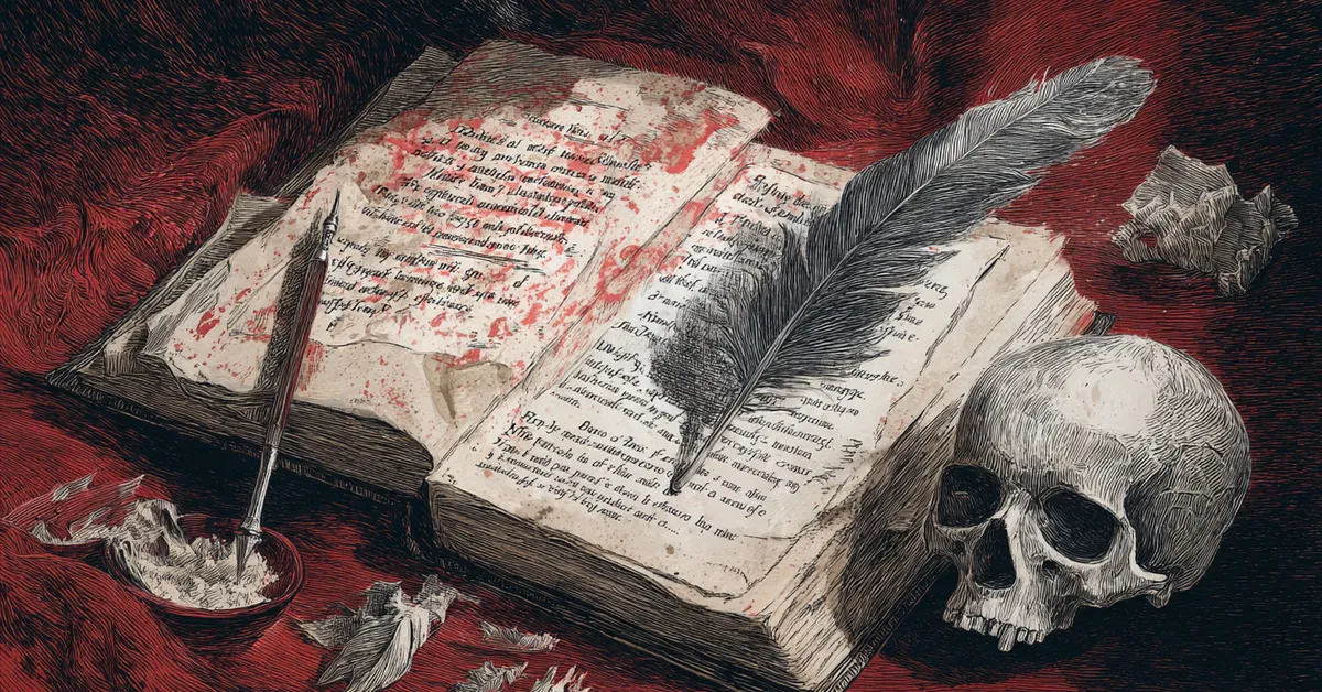 An open playbook with highlighted lines and a quill pointing to a key speech referencing quote identification in Henry VI Part 3