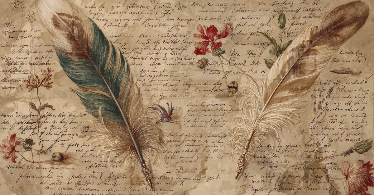 A parchment filled with rhetorical notes and quill marks supporting analysis for The Two Noble Kinsmen Literary Devices