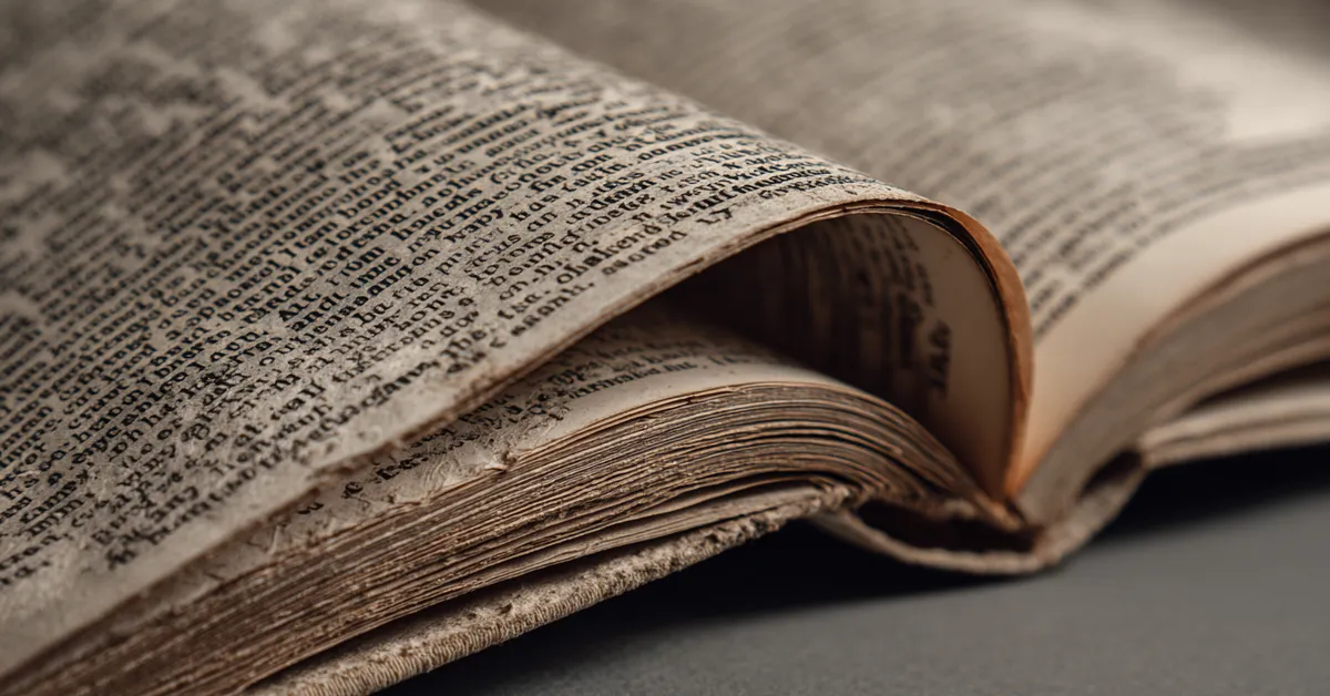 a close view of an aged book�s opening pages showing delicate type and early notes from a classic preface