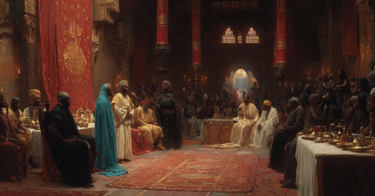 A royal chamber where the Venetian council gathers before the Duke anchoring Othello Act 1 Scene 3