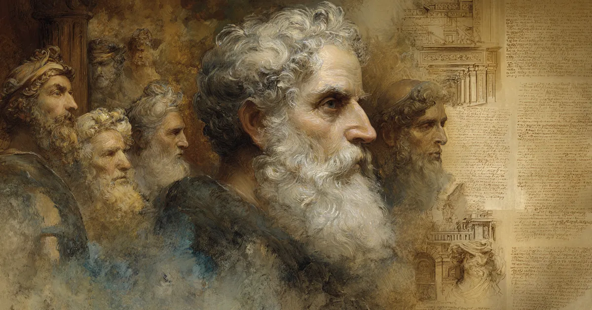 A scroll showing portraits of characters from Tyre Antioch and beyond aiding recognition in Pericles Prince Of Tyre Character Matching