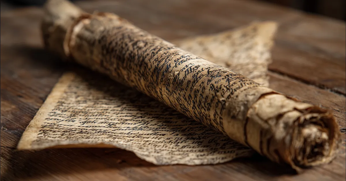 a parchment background with a bold handwritten quote framed by simple decorative flourishes