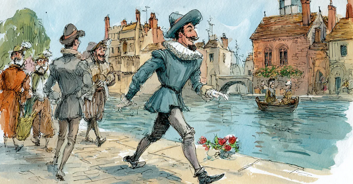 Petruchio arriving in Padua greeting Hortensio and seeking a wealthy bride in Act 1 Scene 2