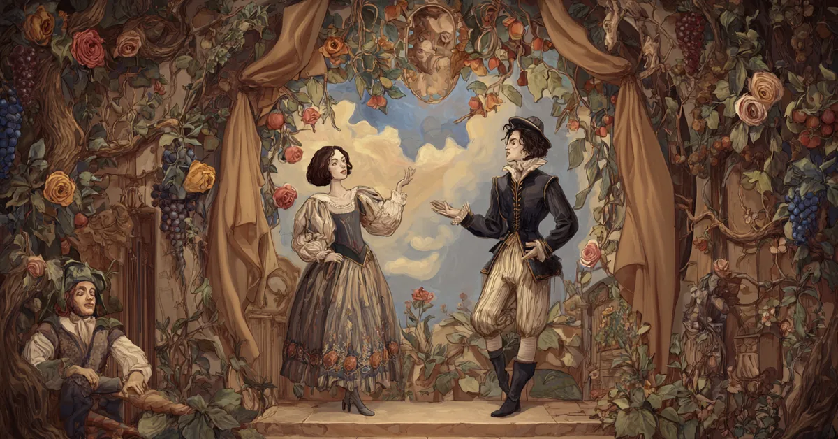 Viola revealing her identity as Sebastian enters, bringing joy and laughter in Act 5 Scene 1 of Twelfth Night