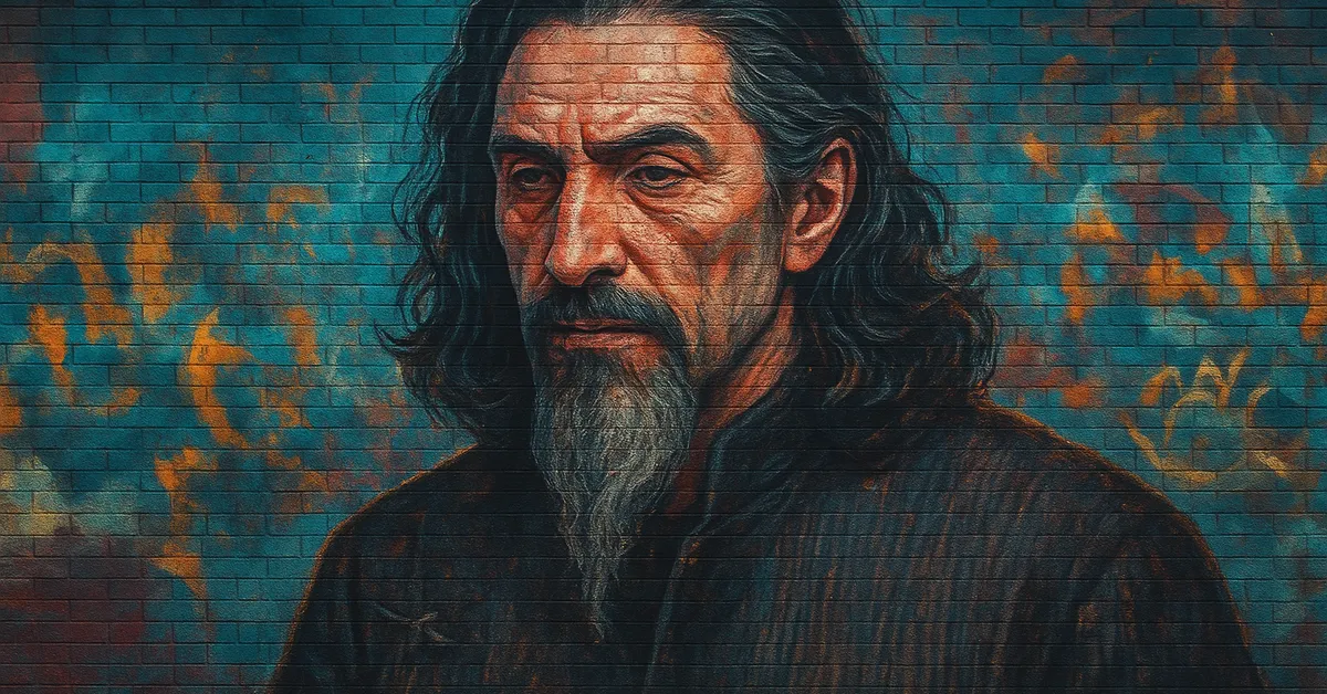 hyper-realistic painting of Igor Karkaroff, a man with a goatee and sleek silver furs looking over his shoulder with a furtive expression