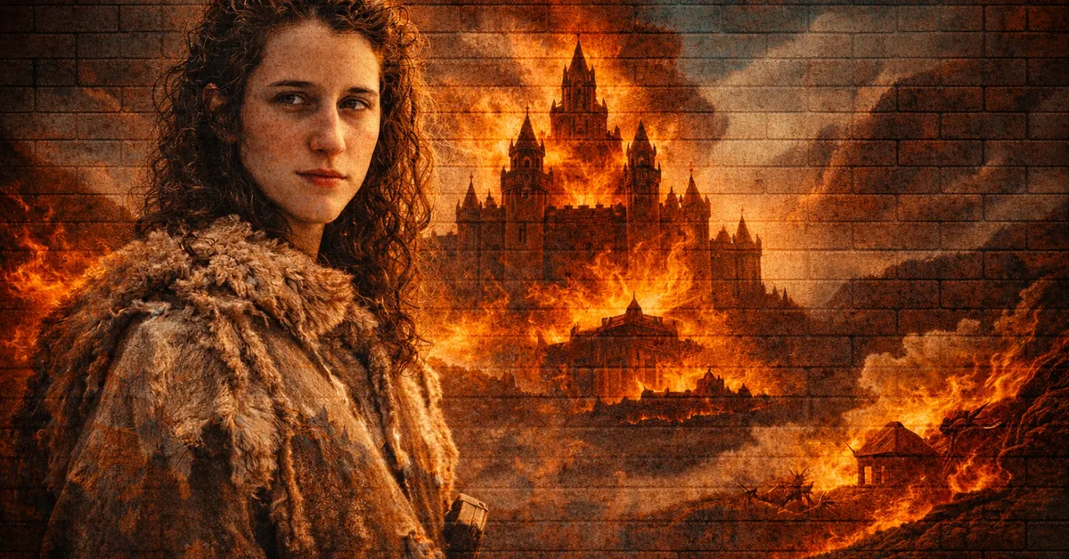 Meera Reed makes eye contact as she contmeplates her next move. The world she knows burns to ground behind her